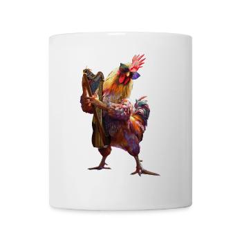 Hahn Harfe - Tasse - Weiß - Vorne