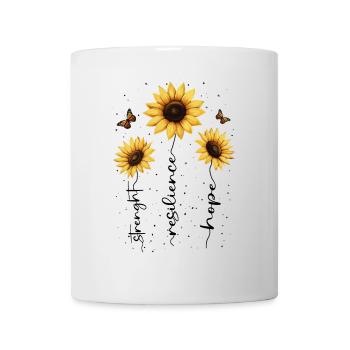 Fleurs d’été Fleur Inspiration Dicton de motivation - Mug blanc - blanc - Devant