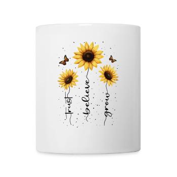 Fleurs d’été Fleur Inspiration Dicton de motivation - Mug blanc - blanc - Devant