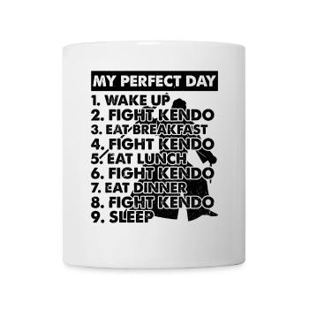 Kendo Day Plan Kendo Fighter Kendo Wrestler - Mug - white - Front