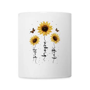 Fleurs d’été Fleur Inspiration Dicton de motivation - Mug blanc - blanc - Devant
