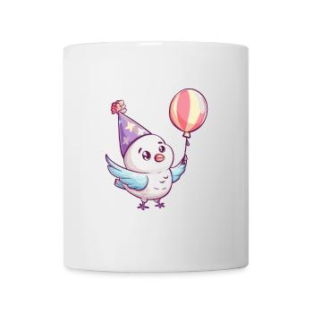 Taube Vogel Geburtstag Comic Niedlich - Tasse - Weiß - Vorne