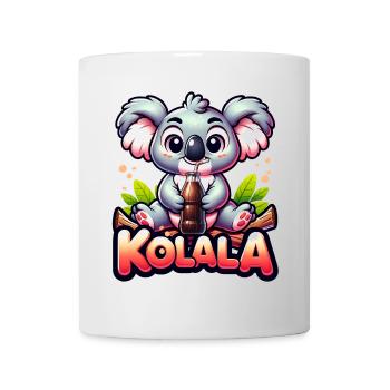 Kolala - Jeu de mots Koala mignon avec - Mug blanc - blanc - Devant