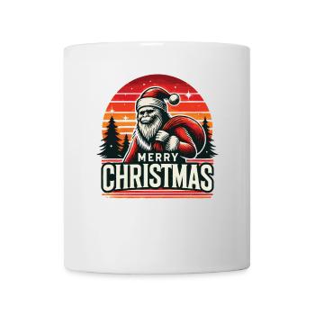 Joyeux Noël Cool Santa Bigfoot Ho ! HO! HO! - Mug blanc - blanc - Devant