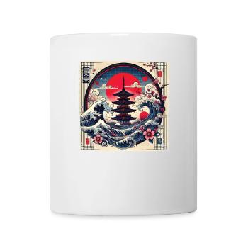 Traditionelle Japanische Pagode, - Tasse - Weiß - Vorne