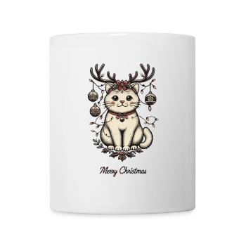 Joyeux Noël Amis Chats - Mug blanc - blanc - Devant
