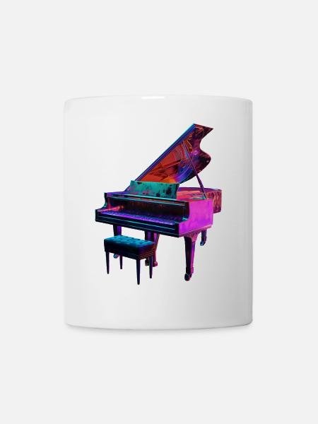Klavier - Tasse - Weiß