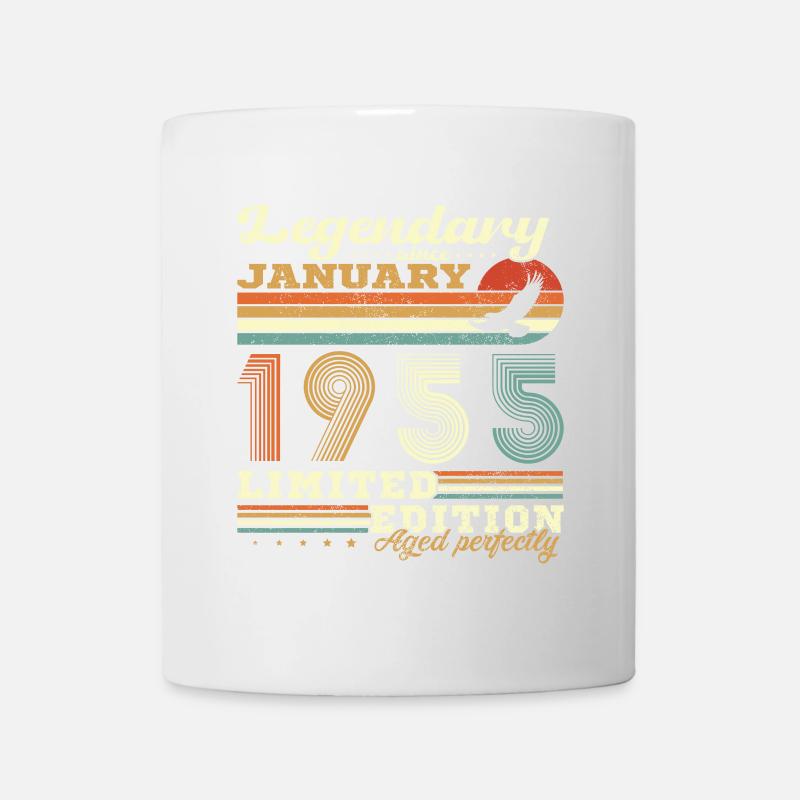 70 Ans Cadeau D'anniversaire Nées En Janvier 1955 - Mug blanc - blanc