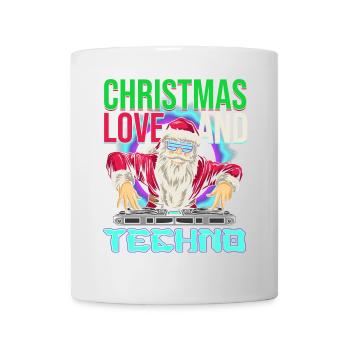 Noël Disco, Rave, Techno, House, Goa, Fête - Mug blanc - blanc - Devant