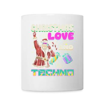 Noël Disco, Rave, Techno, House, Goa, Fête - Mug blanc - blanc - Devant