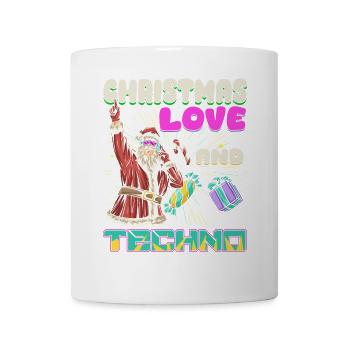 Noël Disco, Rave, Techno, House, Goa, Fête - Mug blanc - blanc - Devant