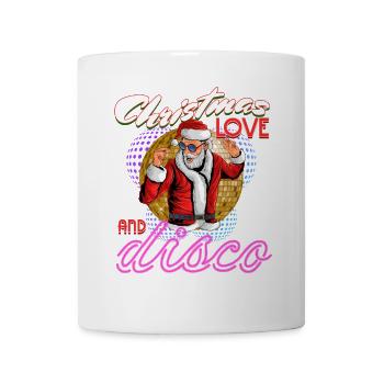 Noël Disco, Rave, Techno, House, Goa, Fête - Mug blanc - blanc - Devant