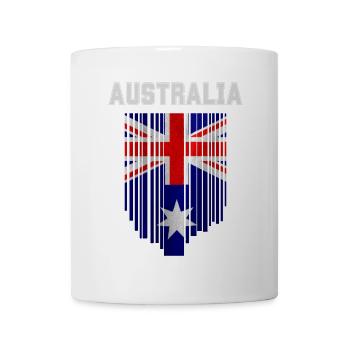 Australische Flagge, Australischer Stolz - Tasse - Weiß - Vorne
