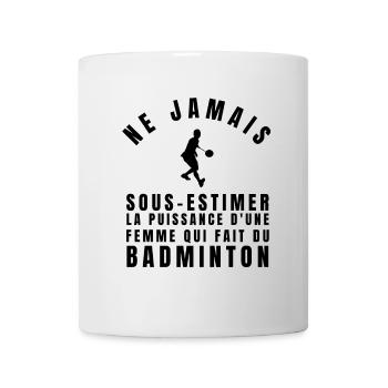 A woman who plays badminton - Mug - white - Front