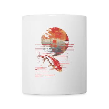 Pêche Synthwave - Mug blanc - blanc - Devant