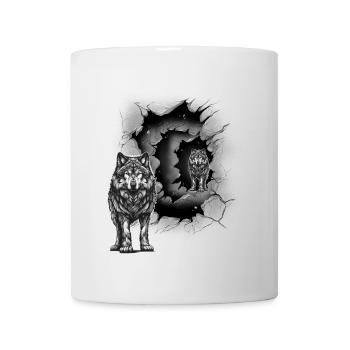 Wolf Wölfe Wölfin mystisch Halloween - Tasse - Weiß - Vorne