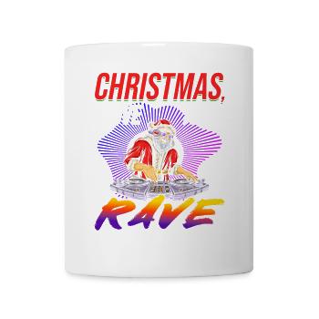 Noël Disco, Rave, Techno, House, Goa, Fête - Mug blanc - blanc - Devant