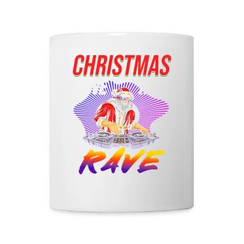 Noël Disco, Rave, Techno, House, Goa, Fête - Mug blanc - blanc - Devant