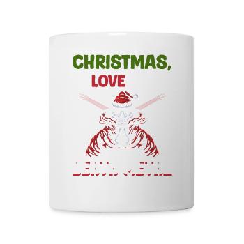 Christmas, Love & Death Metal! Metal fans! - Mug - white - Front