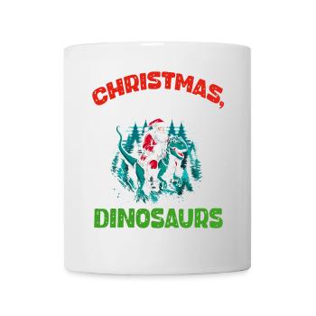 Dino Garçon Garçon Enfants Noël Amour Dinosaure - Mug blanc - blanc - Devant