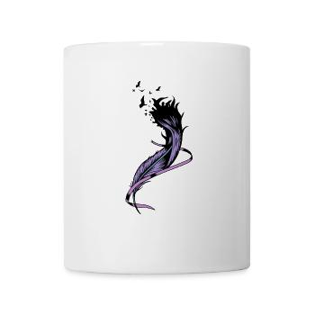 Feder Vogel Vögel Natur Naturliebhaber - Tasse - Weiß - Vorne