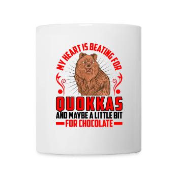 Herz schlägt für Quokka Beuteltier Quokka - Tasse - Weiß - Vorne