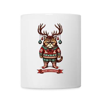 Grumpy Christmas Cat Funny Christmas - Mug - white - Front