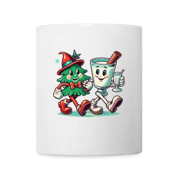 Fröhliche Weihnachten Retro Vintage Party - Tasse - Weiß - Vorne