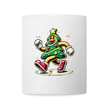 Lustiger Weihnachtsbaum Im Comicstil - Tasse - Weiß - Vorne