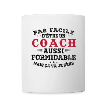 Cadeau Formidable pour Coach Formidable - Mug blanc - blanc - Devant
