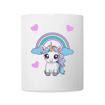 Unicorn Unicorns Child Kids Baby Toddler Heart - Mug - white - Front