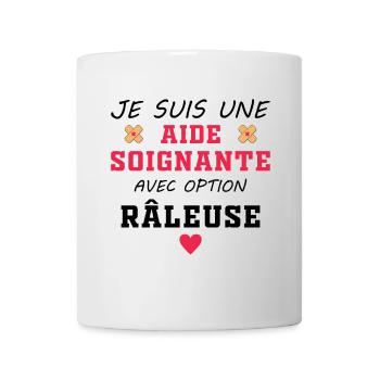 je suis une aide soignante avec option râleuse - Mug blanc - blanc - Devant