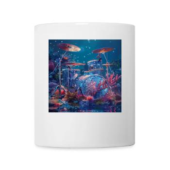 Schlagzeug - Tasse - Weiß - Vorne