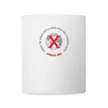 Vegan, gegen Drogen, Hardcore Punk Straight Edge - Tasse - Weiß - Vorne