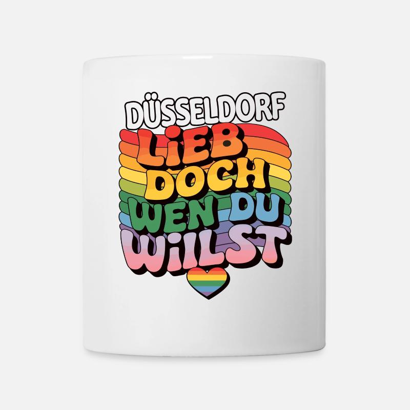 Düsseldorf: Lieb Doch Wen Du Willst - LGBTQ - Tasse - Weiß