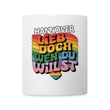 Hannover: Lieb Doch Wen Du Willst - LGBTQ - Tasse - Weiß - Vorne