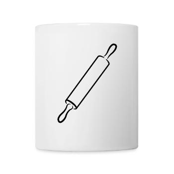 Nudelholz Skizze - Tasse - Weiß - Vorne