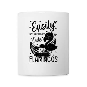 Pink Flamingo - Easily distracted by cute flamingo - Mug - white - Front