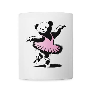 Cute teddy bear in pink ballet dress - Mug - white - Front