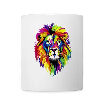 Lion Grand Chat Crinière de Lion Les Lions Amour Lions Sauvages - Mug blanc - blanc - Devant