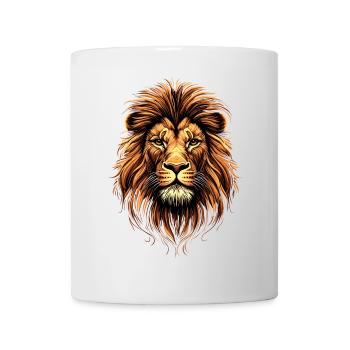 Lion Grand Chat Crinière de Lion Les Lions Amour Lions Sauvages - Mug blanc - blanc - Devant