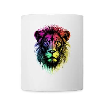 Lion Grand Chat Crinière de Lion Les Lions Amour Lions Sauvages - Mug blanc - blanc - Devant