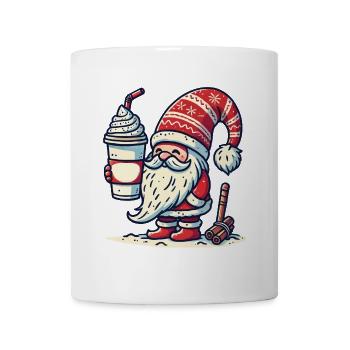 Weihnachtlicher Kaffeeliebhaber Gnom Wichtel - Tasse - Weiß - Vorne