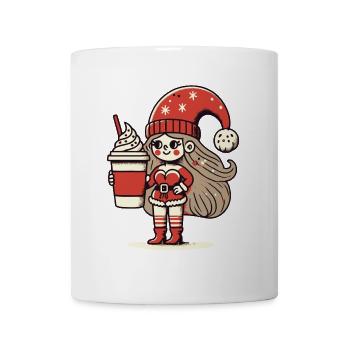 Gnome amateur de café de Noël - Mug blanc - blanc - Devant