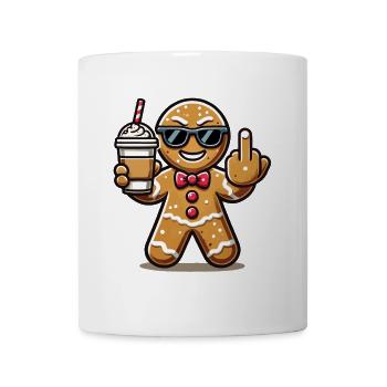 Christmas gingerbread man with attitude - Mug - white - Front