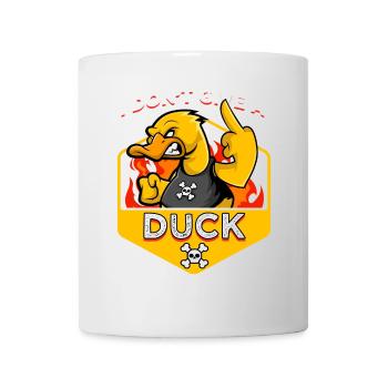 grossier drôle disant « Duck You » Tenue - Mug blanc - blanc - Devant