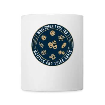 lustiger Spruch. Viren Wisschenschaft Forschung - Tasse - Weiß - Vorne