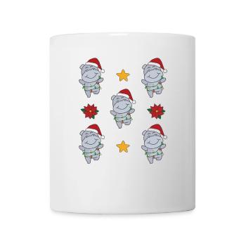 Hippo Christmas Winter Animals Hippos - Mug - white - Front