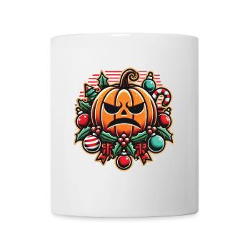 Effrayant Halloween Noël citrouille ambiance - Mug blanc - blanc - Devant