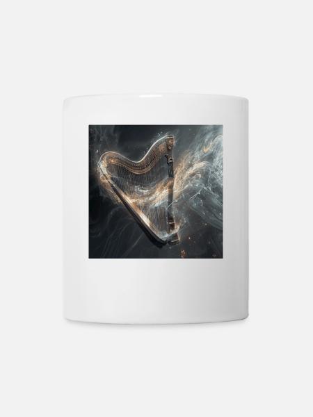 Harfe - Tasse - Weiß